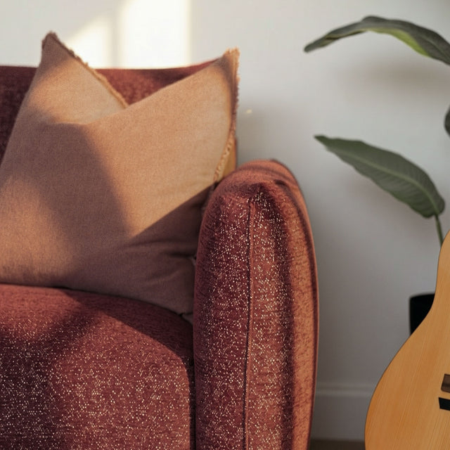 Talia modular sofa in burgundy fabric