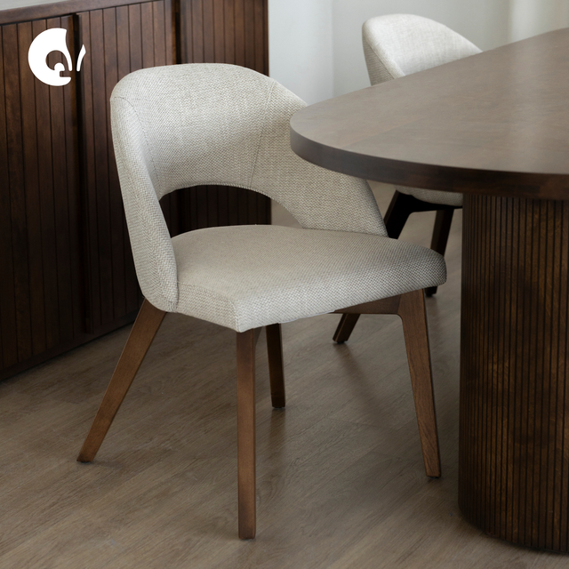 Silver reflect fabric dining chair - Beth 