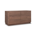 Commode en bois noyer au design contemporain.