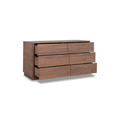 Commode en bois noyer au design contemporain.