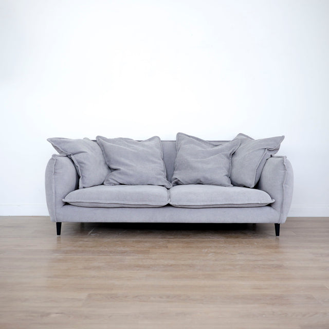 Canapé WACO en tissu velours gris