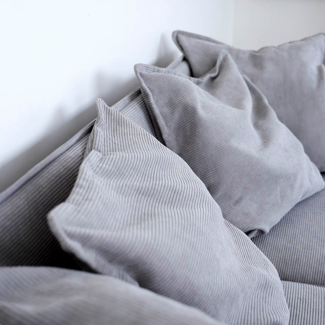 Canapé WACO en tissu velours gris