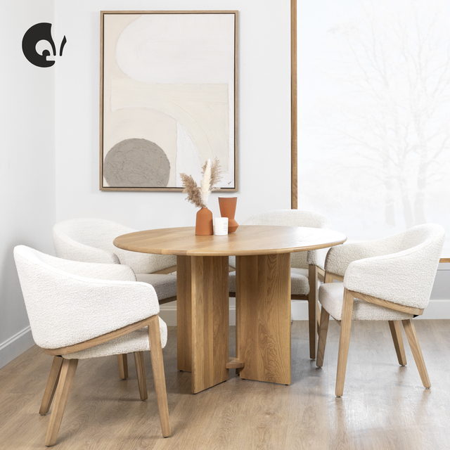 Table de cuisine en frêne massif blond - ODENSE