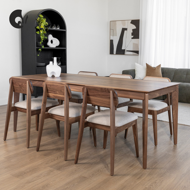 Table de cuisine en noyer massif naturel - ST-MARTIN